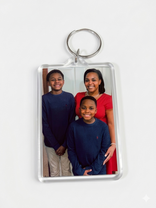 Custom 2x5 photo keychain from Pennie's Little Keepsakes, located in Michigan 