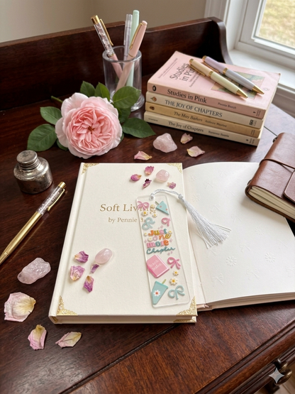 Just one more chapter bookmark, sold at Pennie's Little Keepsakes