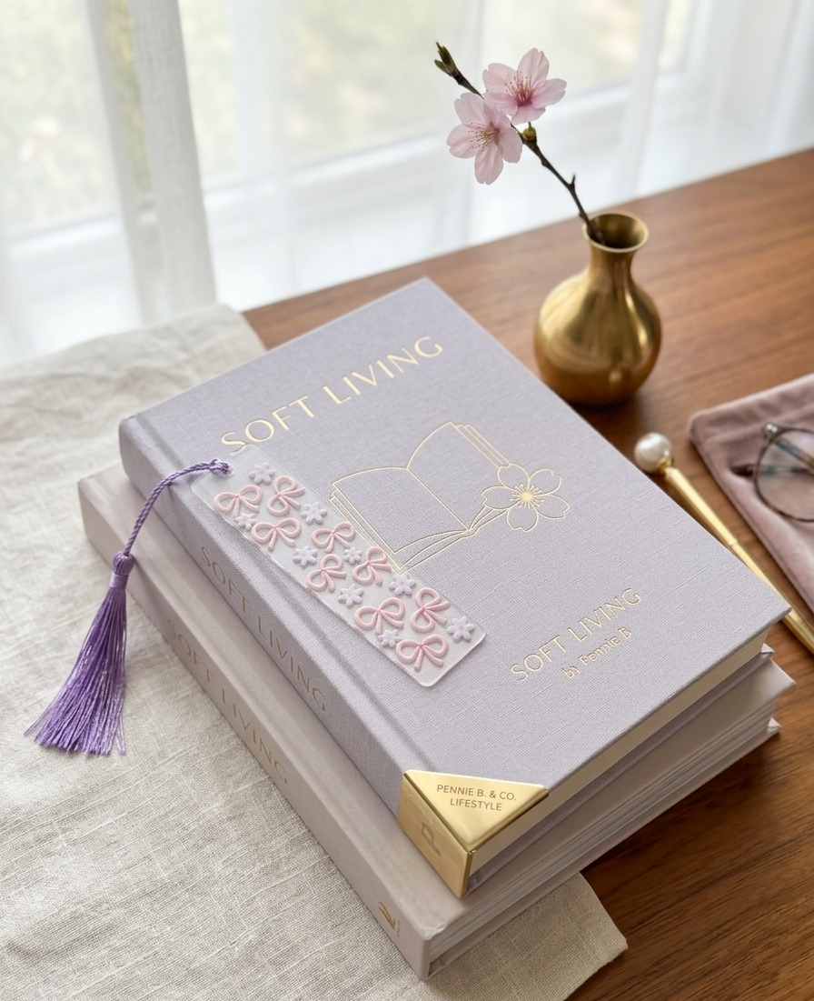 Bow Print Bookmark sold at Pennie's Little Keepsakes. 