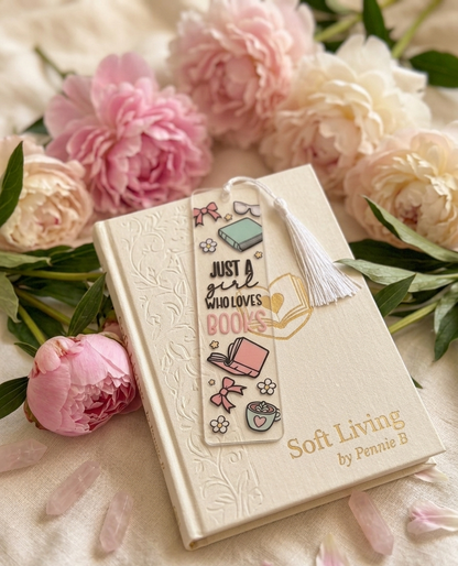 Just a girl who loves books bookmark sold at Pennie's Little Keepsakes
