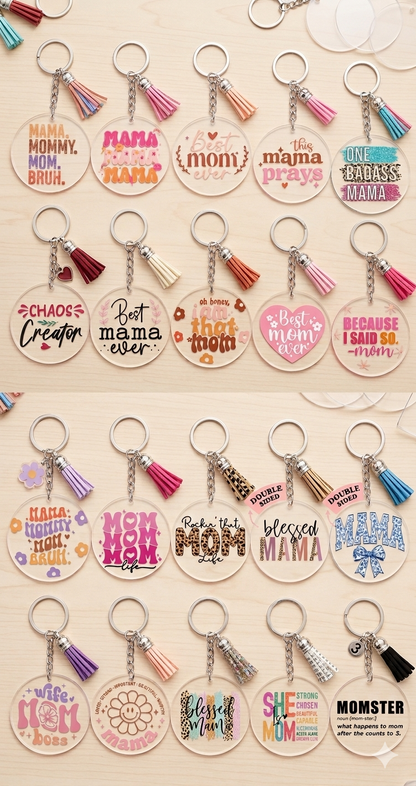 UV DTF Photo Keychain for Mom